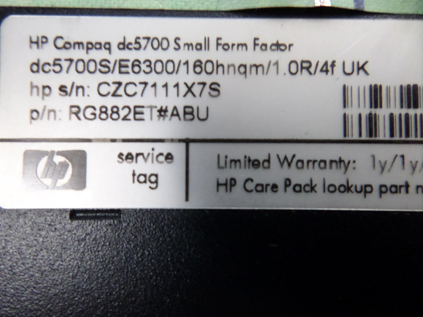 PR24860_RG882ET#ABU_HP Compaq dc5700 Core 2 Duo 1.86GHz SFF Desktop - Image3