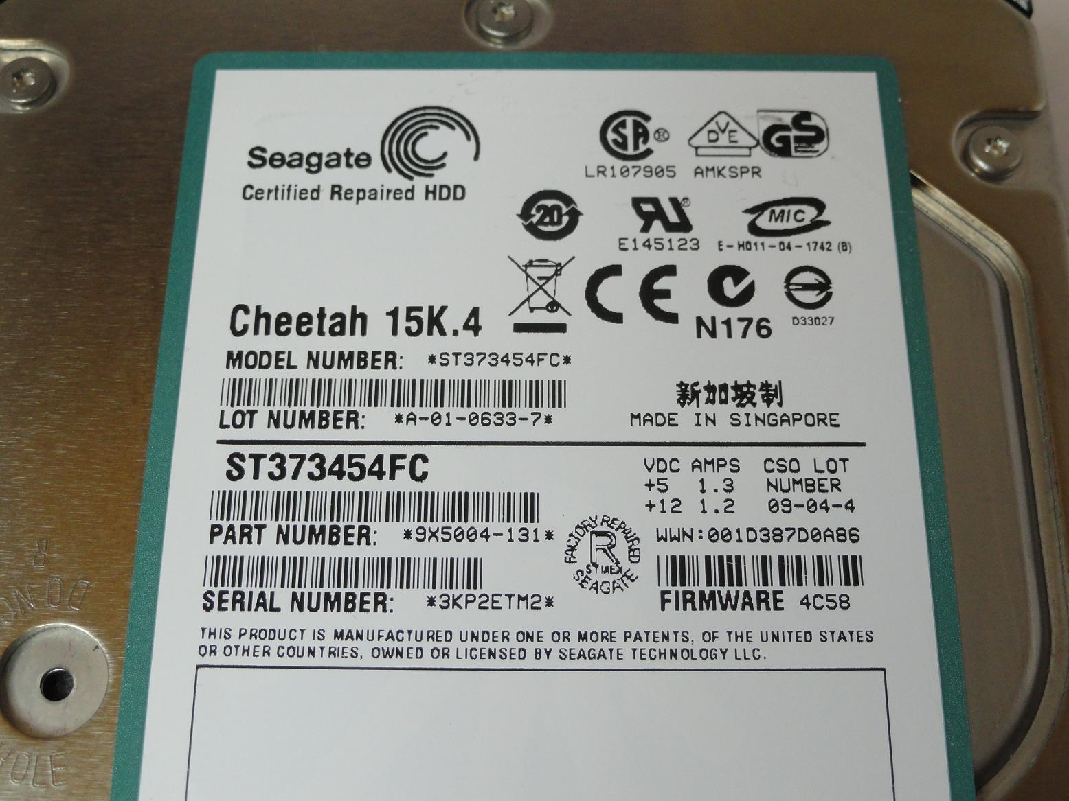 PR23602_9X5004-131_Seagate 73GB Fibre Channel 15Krpm ReCertified HDD - Image3