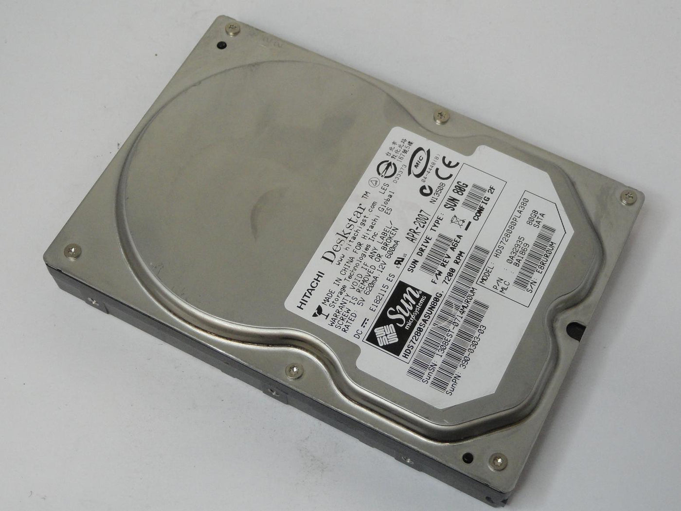 0A32935 - Hitachi Sun Deskstar 80GB SATA 7200rpm 3.5in HDD - USED