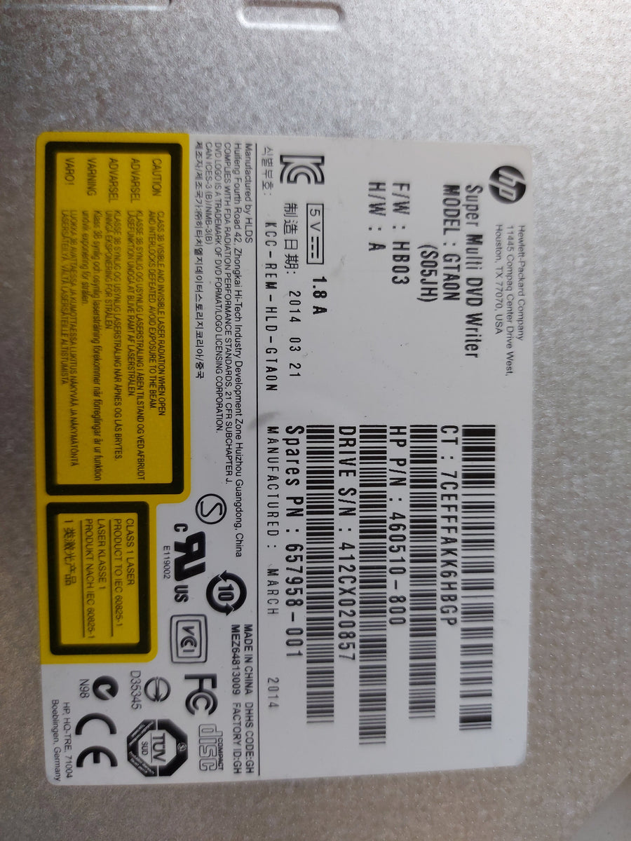 HP Super Multi DVD Writer Optical Drive GTA0N (S05JH) (460510-800 657958-001)