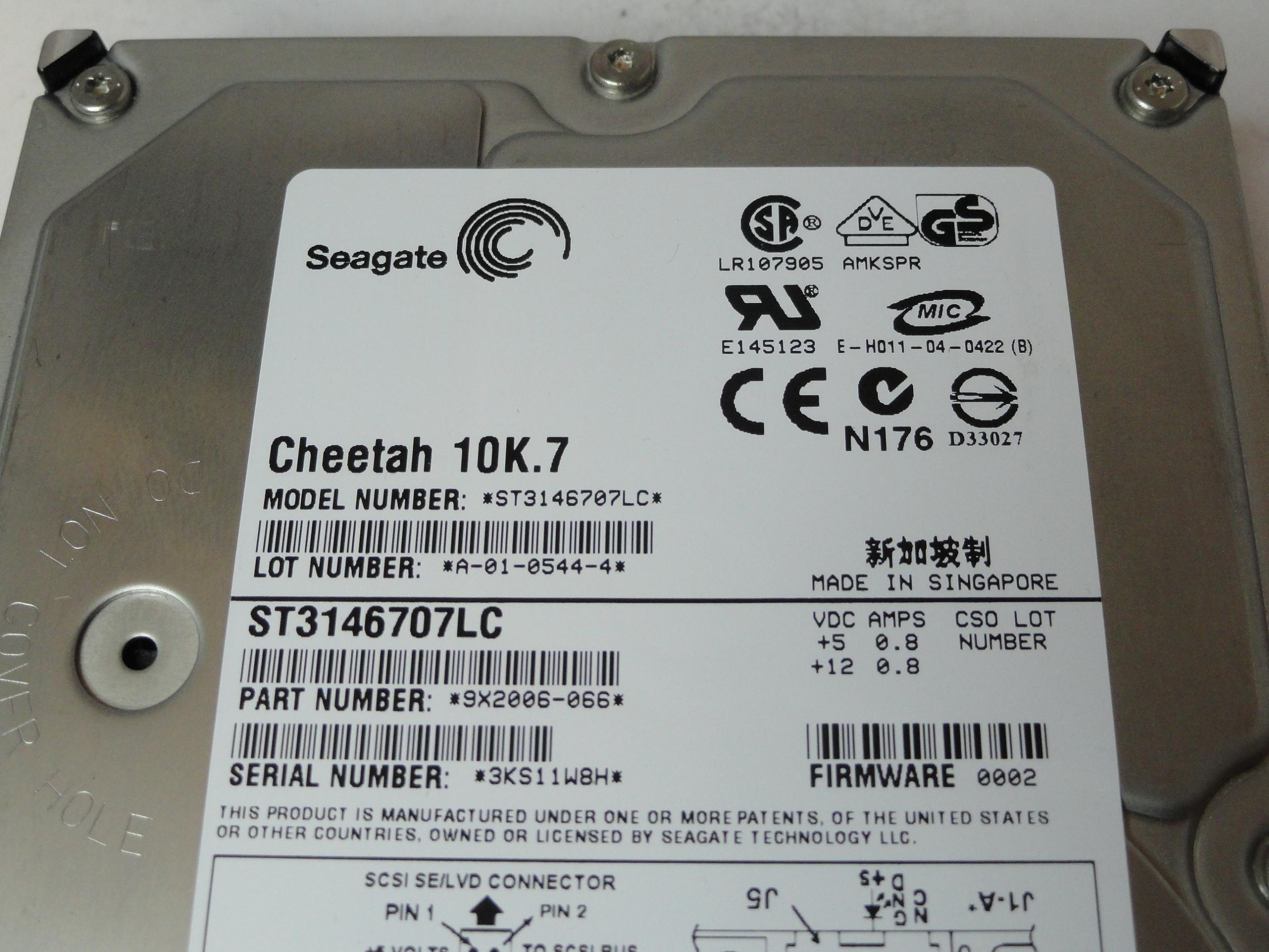 PR22006_9X2006-066_Seagate 146Gb SCSI 80 Pin 10Krpm 3.5in HDD - Image3