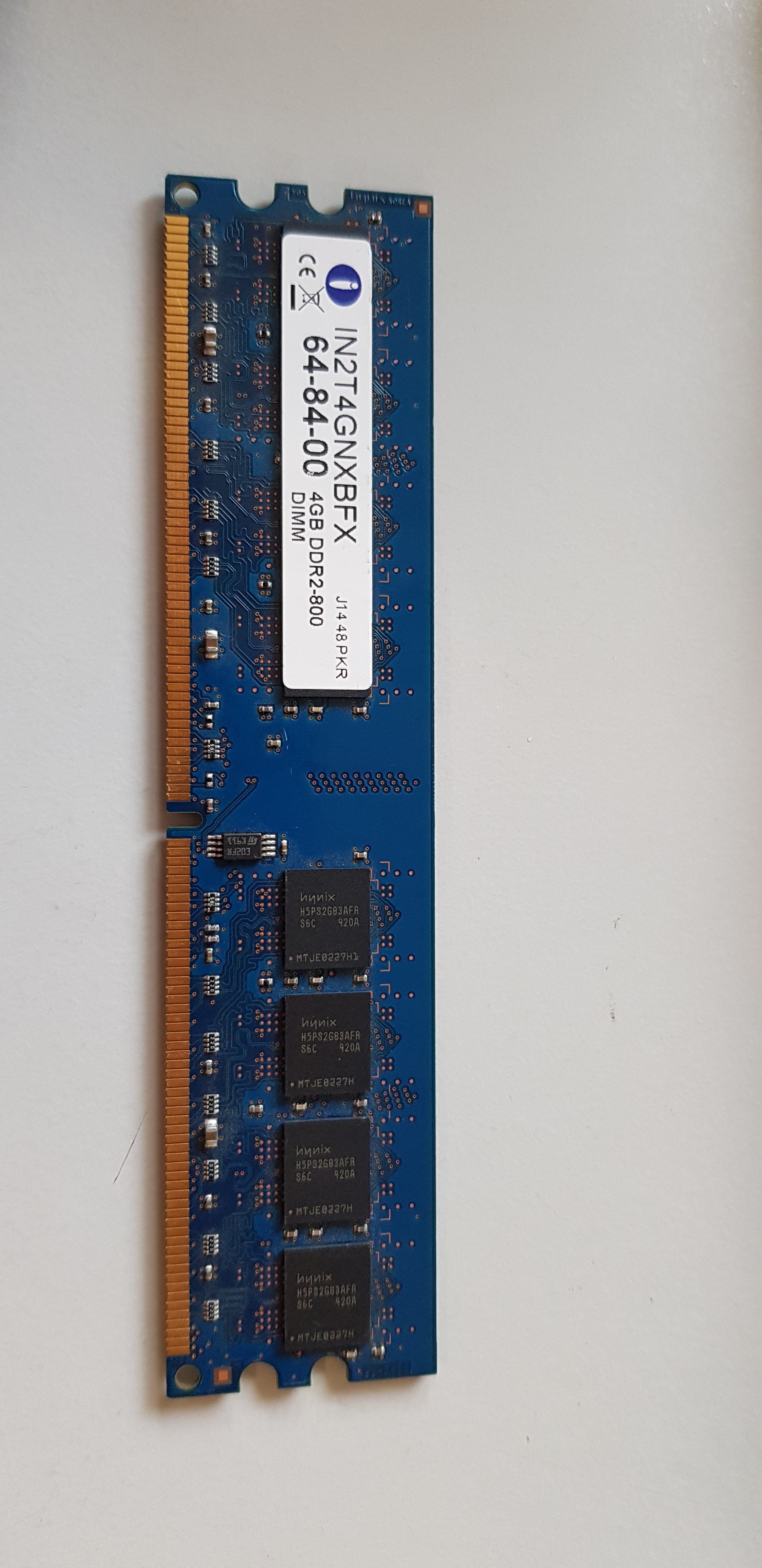 Integral 4GB DDR2 800Mhz non-ECC Unbuffered CL6 240-Pin DIMM Memory Module (IN2T4GNXBFX)