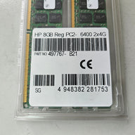 HP Micron 8GB (2x4GB) PC2-6400 DDR2-800Mhz DIMM KIT ( 497767-B21 499277-061 MT36HTF51272PZ-80EH1 ) REF