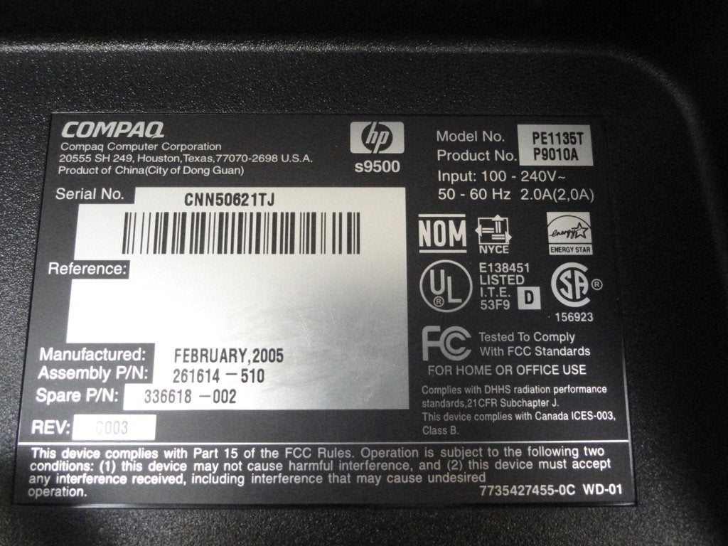 PR06273_P9010A_HP 19" Silver / Carbon CRT Monitor, 1600 - Image2