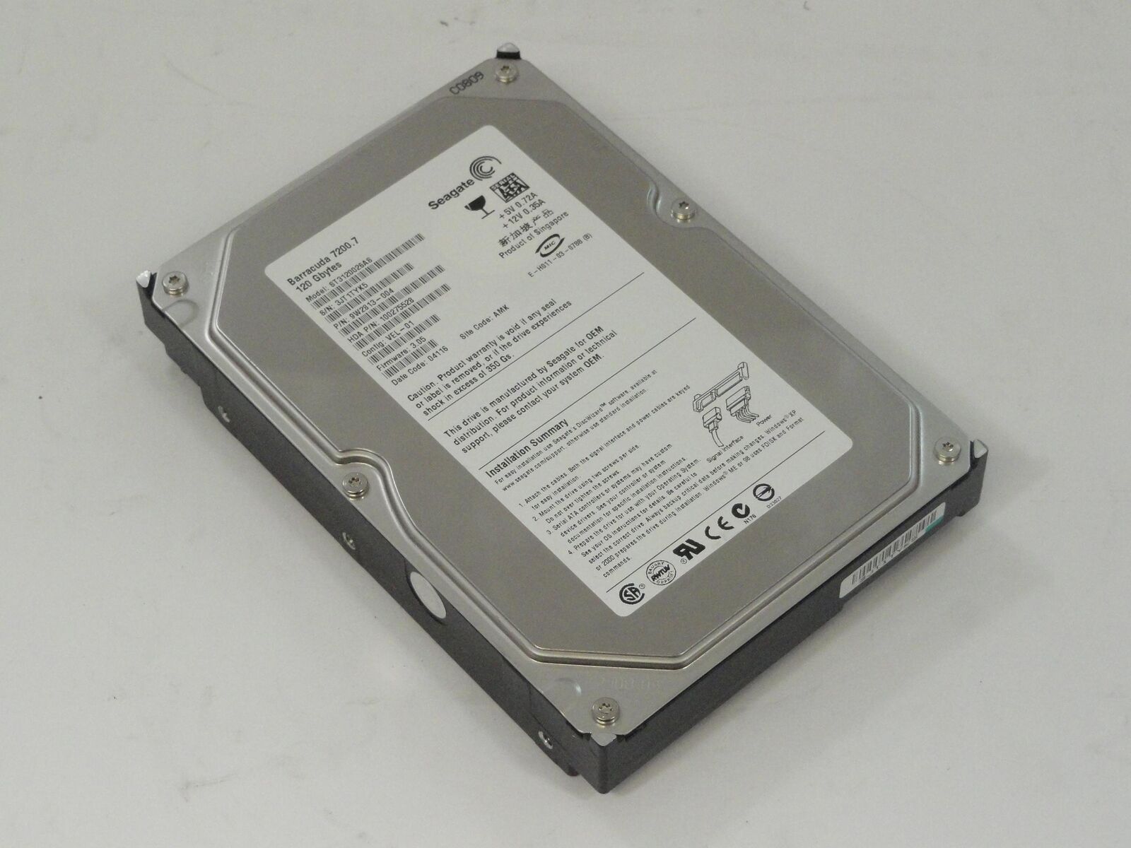 Seagate 120Gb SATA 7200RPM 3.5in HDD ( ST3120026AS 9W2813-004 ) REF