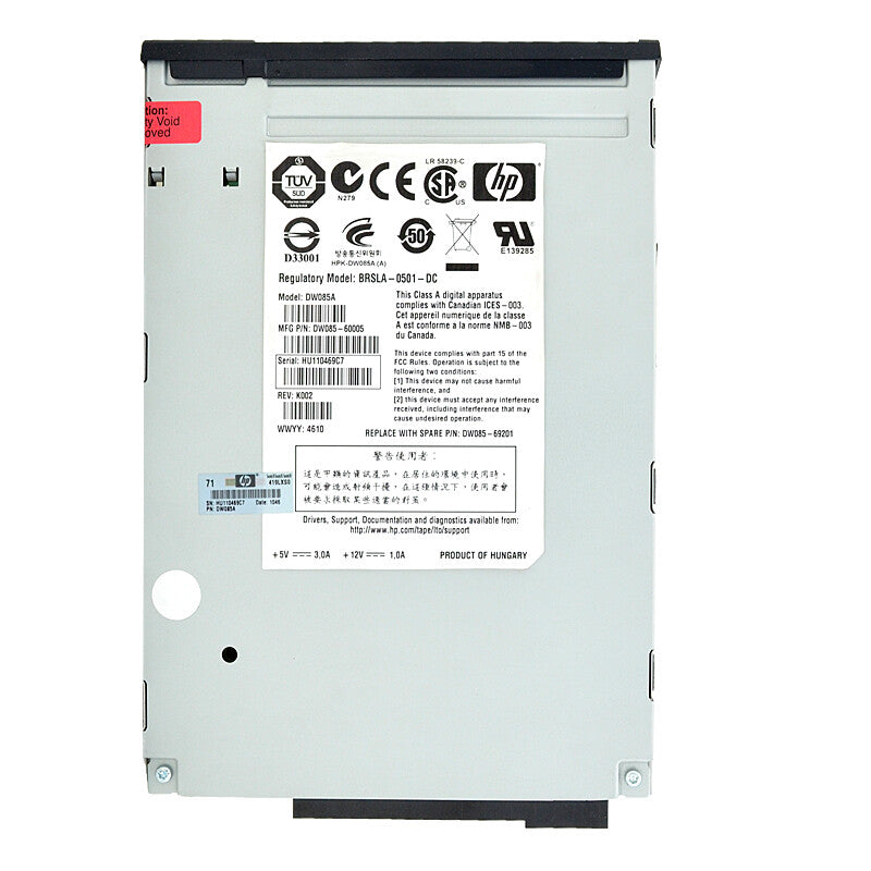 HP BRSLA-0501-DC StorageWorks LTO-2 Ultrium448 SAS 5.25in Half Height Tape Drive ( DW085-60005 DW085A ) USED