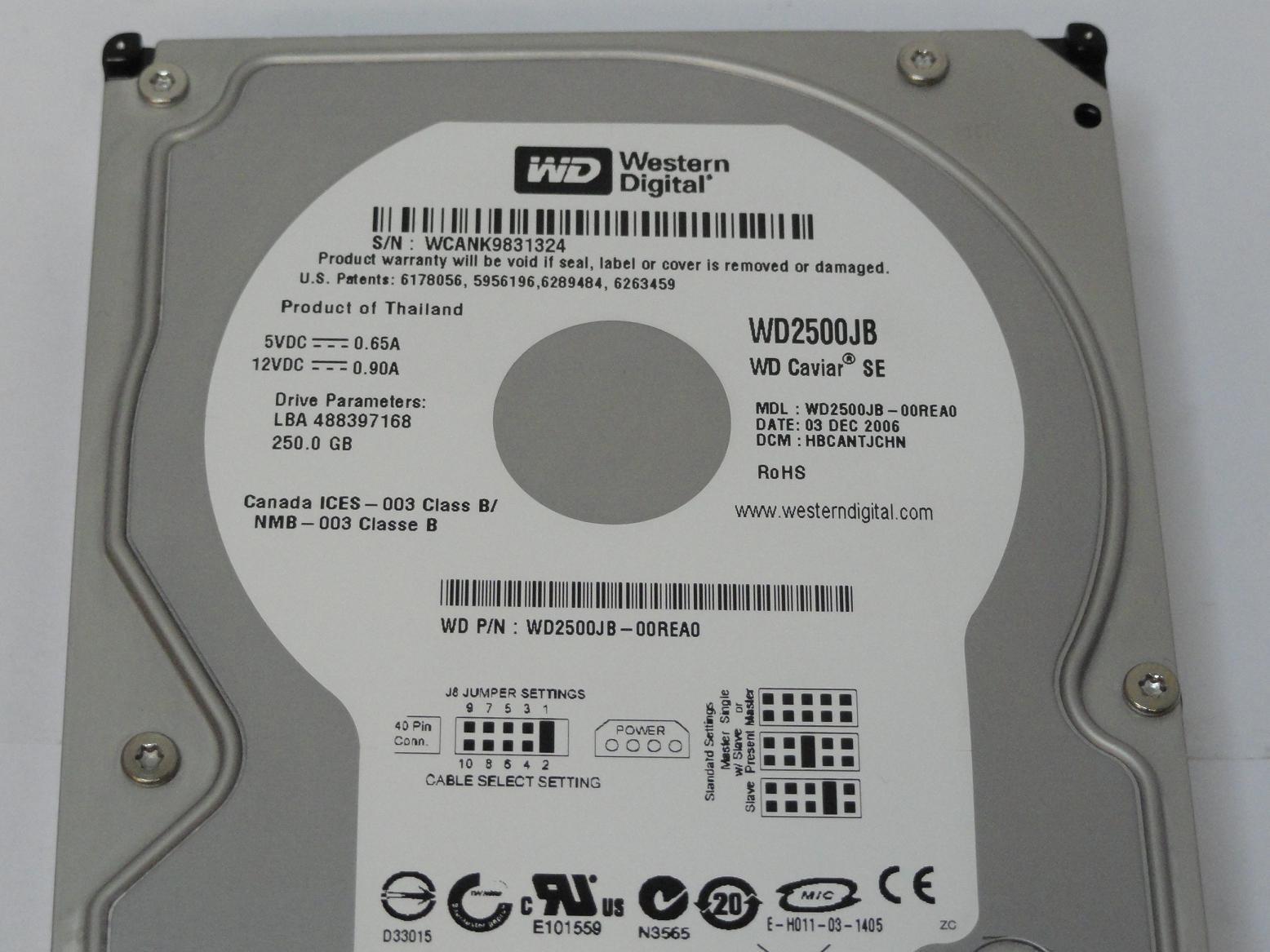 PR22827_WD2500JB-00REA0_Western Digital 250GB 7200RPM 3.5" IDE HDD - Image2