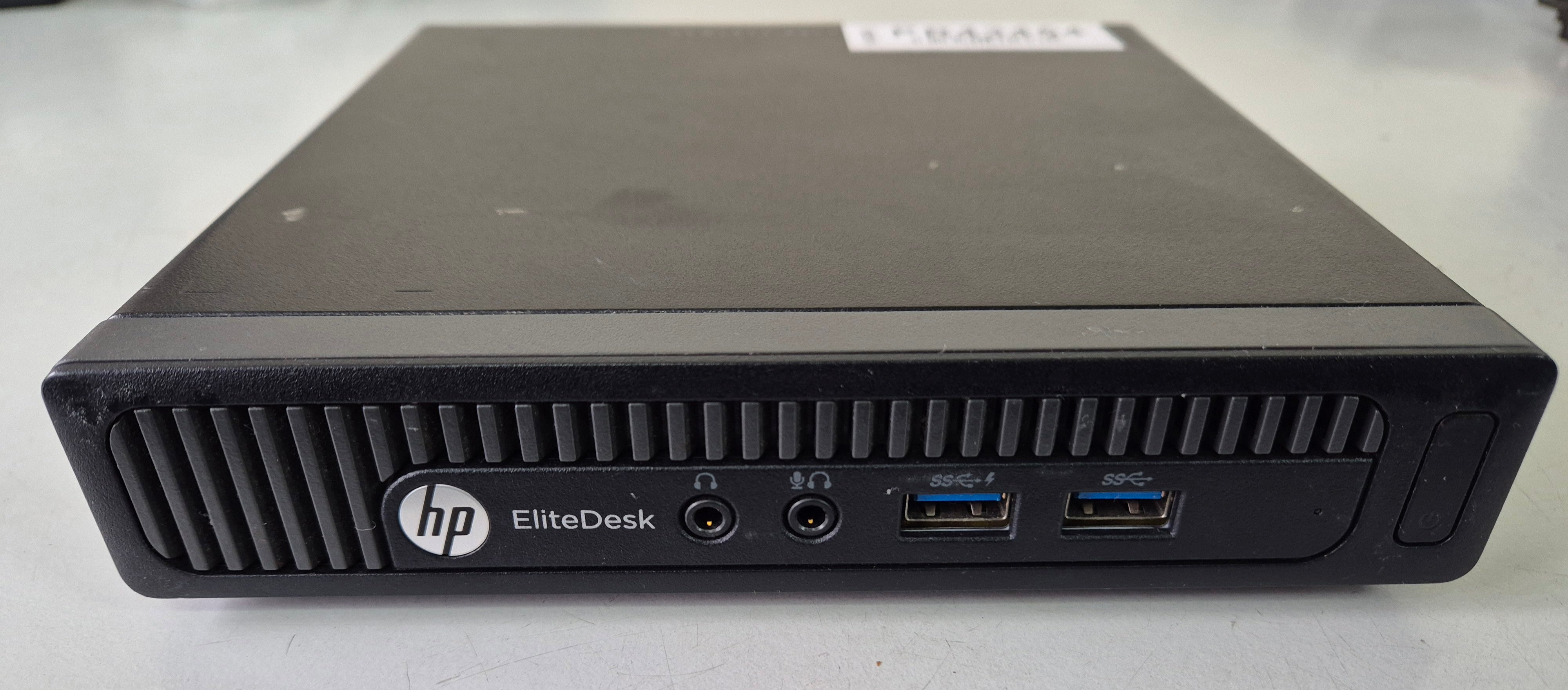 HP EliteDesk 800 G1 Desktop Mini 120GB SSD 4GB RAM i3-4160T 3.1GHz Linux Mint w/ adapter ( L9W49ET#ABU ) USED