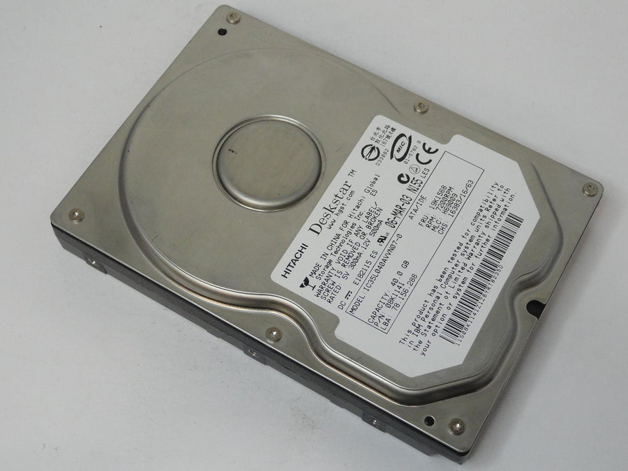 08K1141 - Hitachi IBM Deskstar 40GB IDE 7200rpm 3.5in HDD - Refurbished