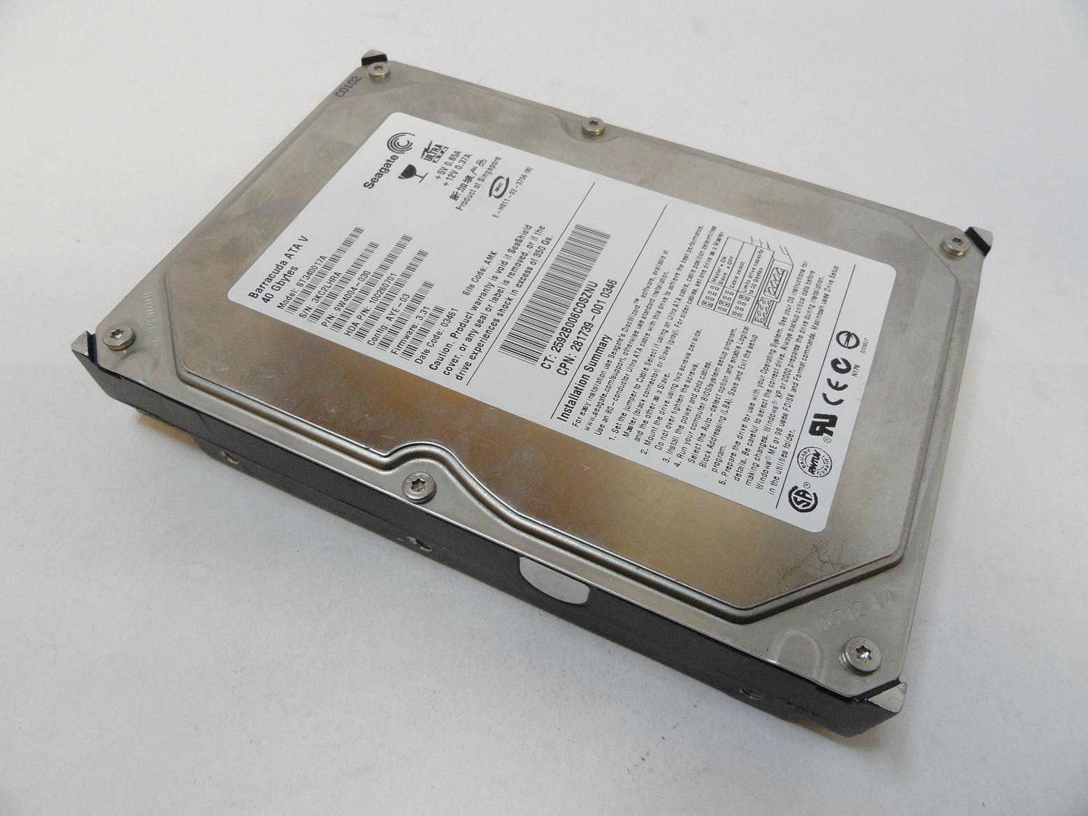 9W4004-030 - Seagate Compaq 40GB IDE 7200rpm 3.5in HDD - Refurbished