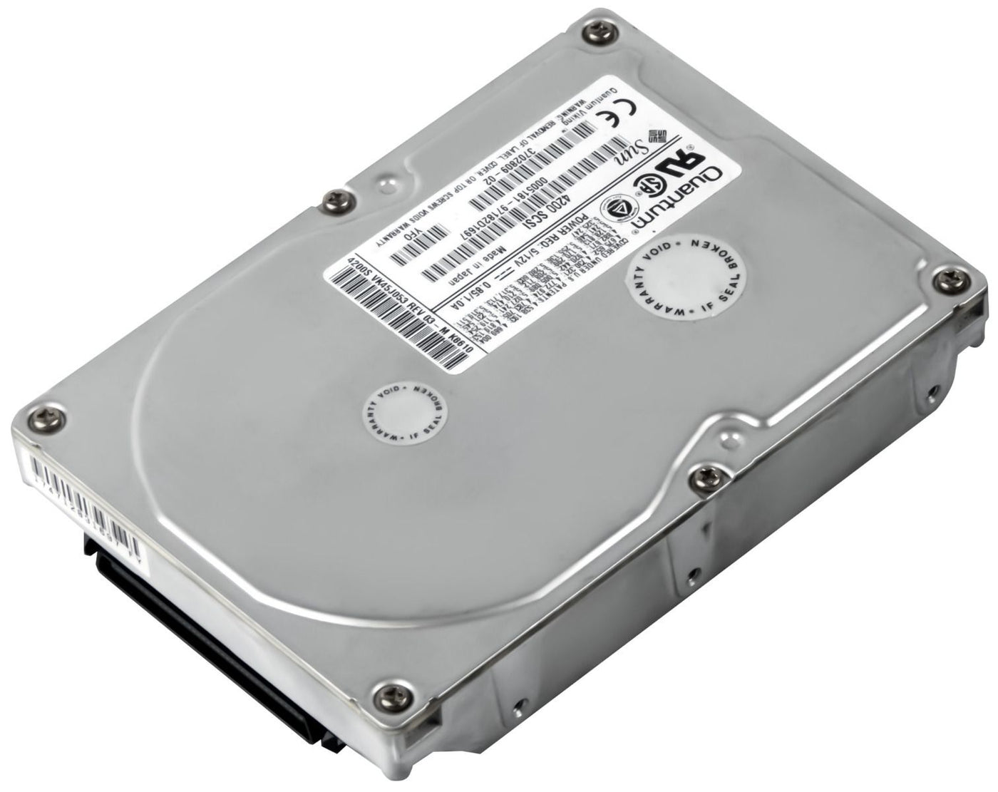 Quantum SUN 4.5GB SCSI 80 Pin 5400rpm 3.5in HDD ( VK45J012 VK45J054 3702809-02 ) REF