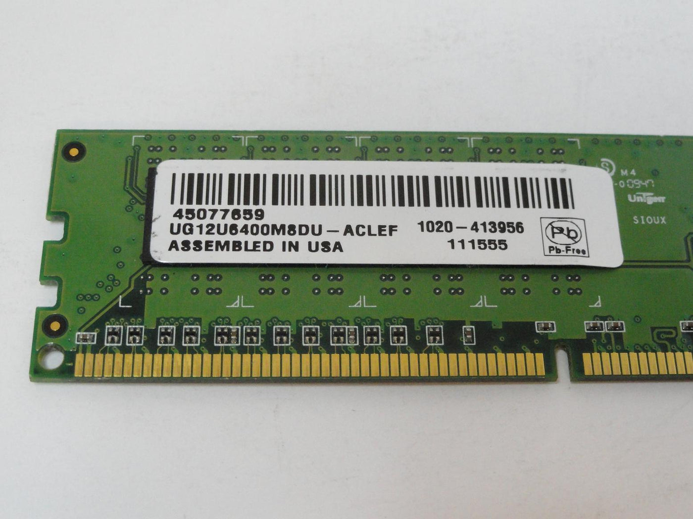 Unigen 1GB PC3-10600 DDR3-1333MHz DIMM RAM ( UG12U6400M8DU-ACLEF UG12U6400M8DU-ACLEF    Unigen )SB
