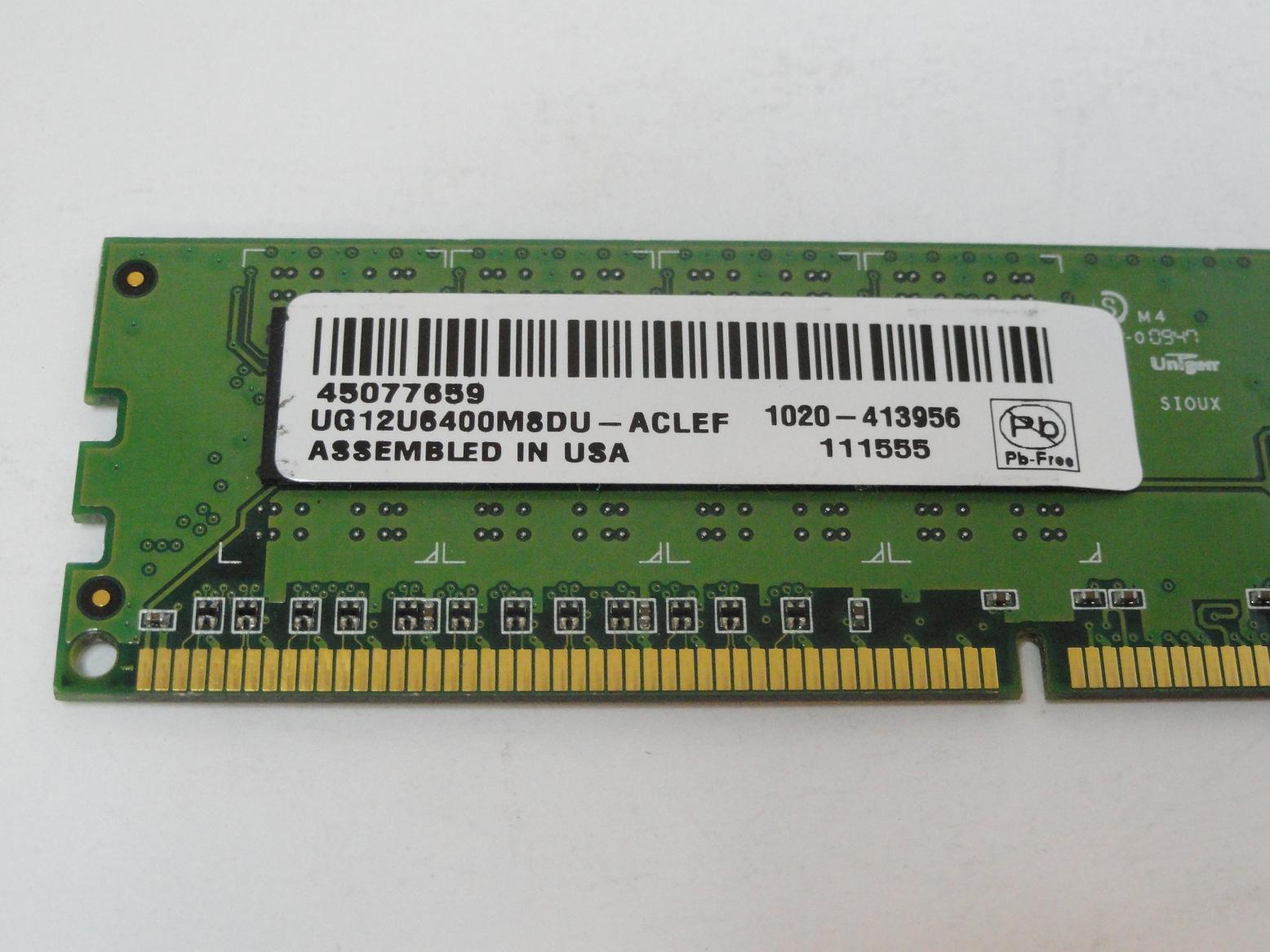 Unigen 1GB PC3-10600 DDR3-1333MHz DIMM RAM ( UG12U6400M8DU-ACLEF UG12U6400M8DU-ACLEF    Unigen )SB