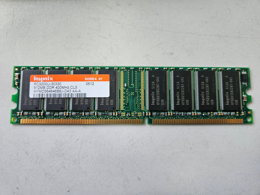 Hynix 512MB PC3200 DDR-400MHz CL3 184-Pin DIMM ( HYMD564646B8J-D43 ) REF