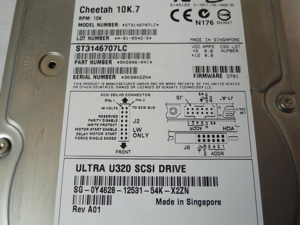 PR21883_9X2006-041_Seagate Dell 146Gb SCSI 80 Pin 10Krpm 3.5in HDD - Image3