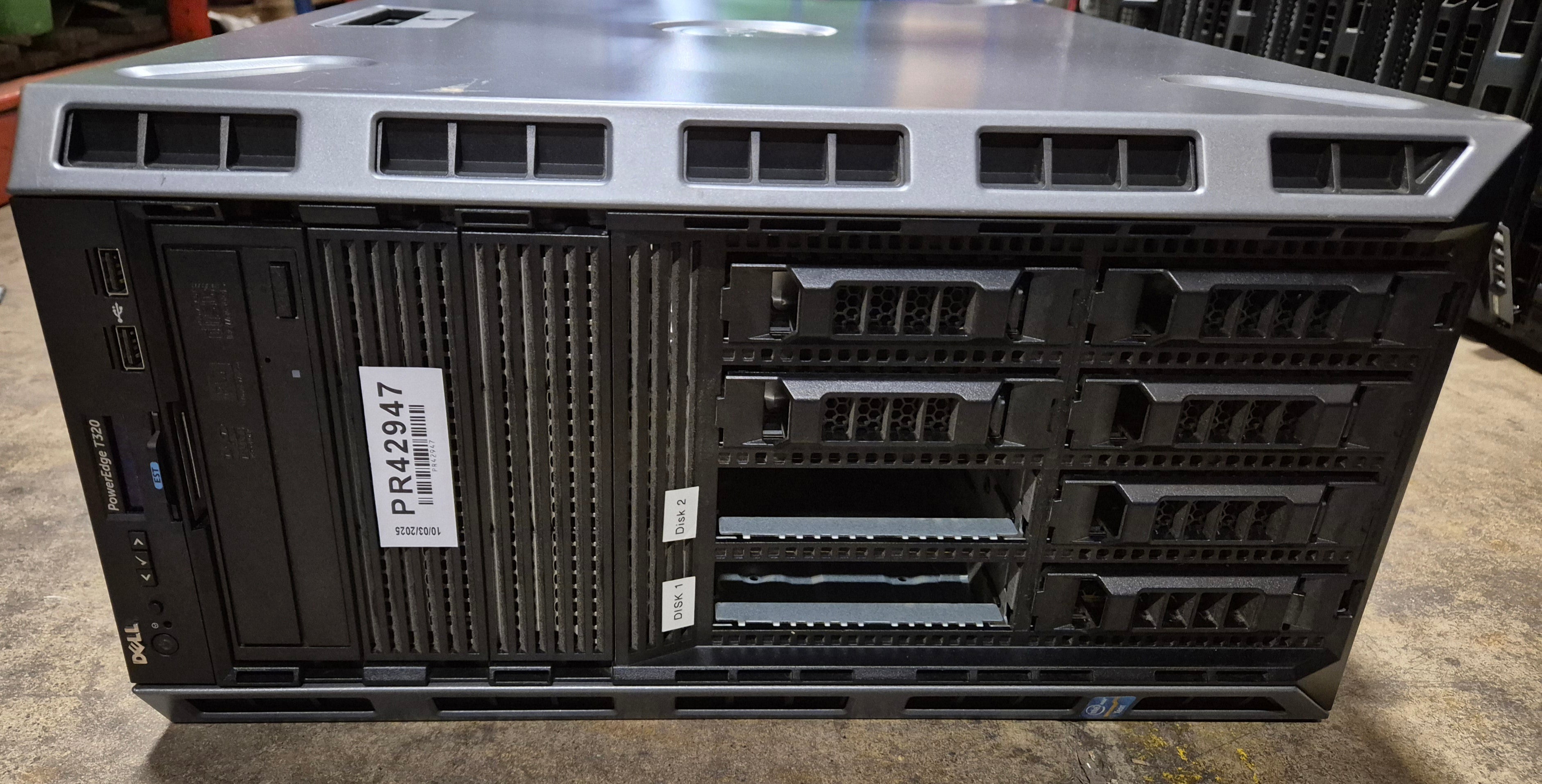 Dell PowerEdge T320 Xeon E5-2403 1.80Ghz NO RAM/HDD/OS DVD Dual PSU WinSVR 2008 COA ( E20S ) USED Damaged case