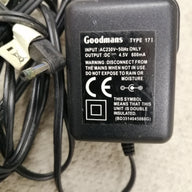 GOODMANS AC ADAPTER TYPE 171 IN AC230V OUT 4.5V 600mA ( BD3514045060G ) USED