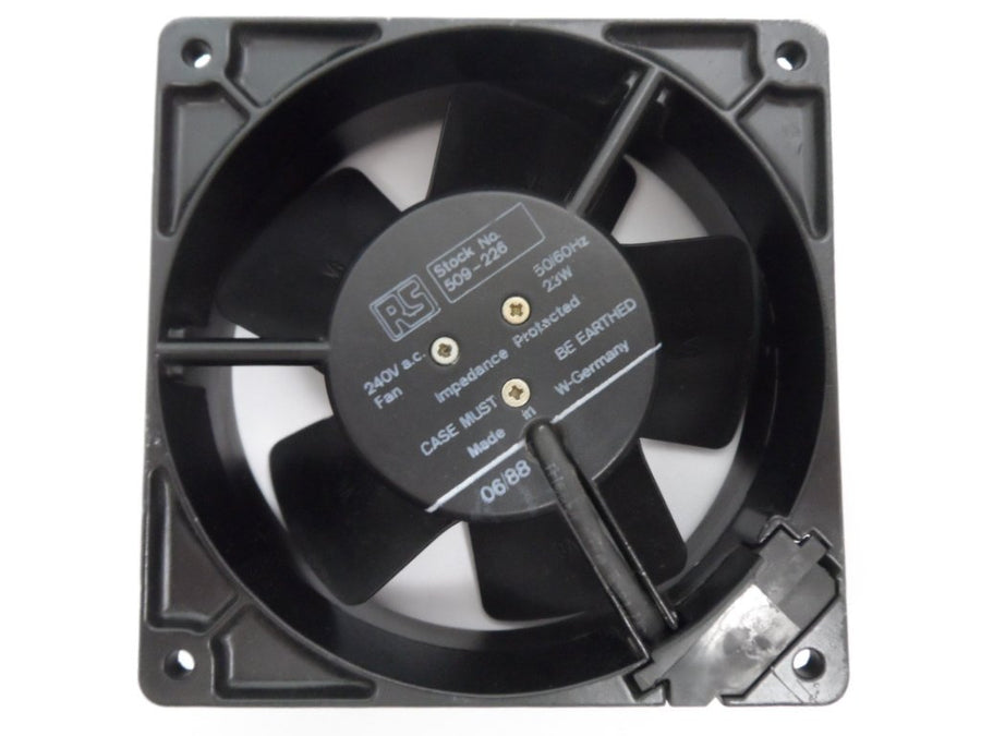 RS AC Brushless Cooling Fan Black 240V 50/60Hz 23W - Impedance Protected ( 509-226 ) USED