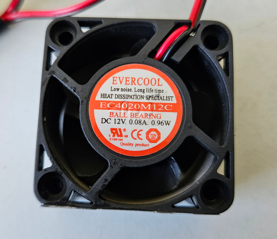 Evercool DC12V 0.08A 0.96W Ball Bearing Fans, 4Pin Molex 2wire ( EC4020M12C ) USED