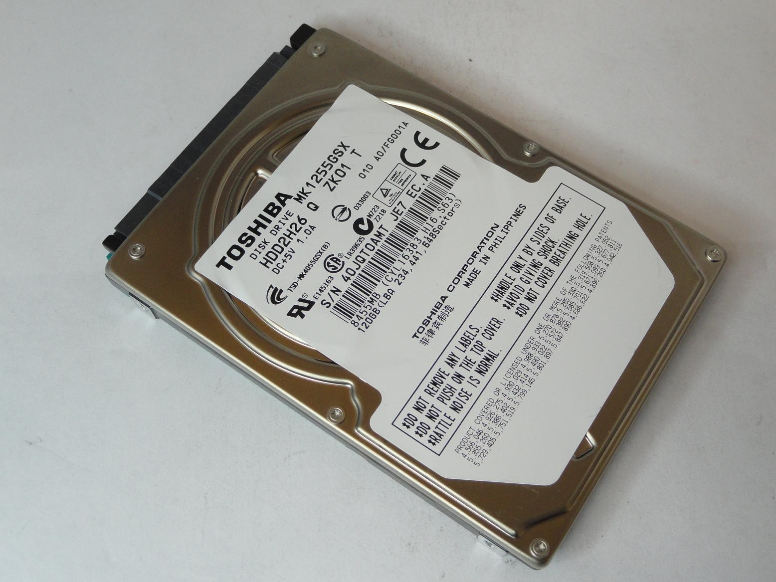 HDD2H26 - Toshiba 120GB SATA 5400rpm 2.5in Laptop HDD - USED
