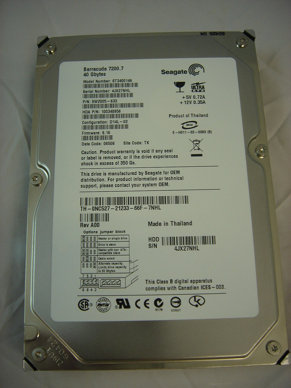 9W2005-633 - Seagate Dell 40Gb IDE 7200rpm 3.5in HDD - Refurbished