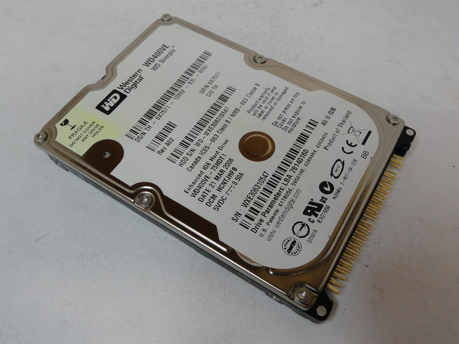 WD400VE-75HDT1 - Western Digital Dell 40GB IDE 5400Rpm 2.5in HDD - Refurbished