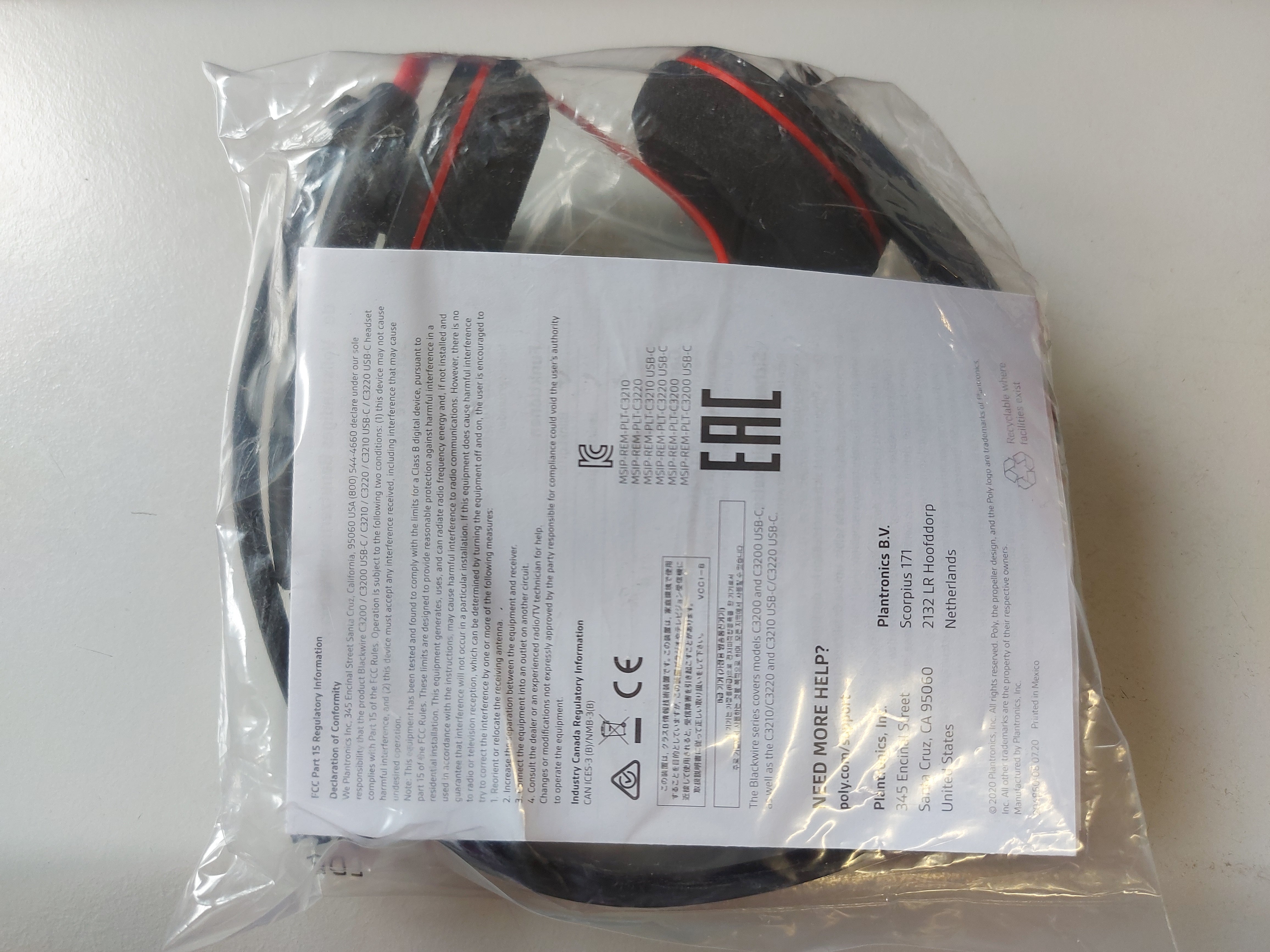 Plantronics Poly Blackwire C3220 USB A Headset 209745 201M NEW