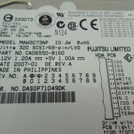 PR03395_CA06550-B160_Fujitsu 73GB SCSI 68 Pin 10Krpm 3.5in HDD - Image2