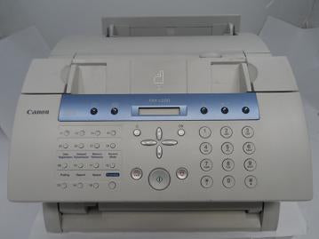 12250 - Canon Fax-L220  Laser Fax / Copier - 6 ppm Copy - 33.6Kbps Transfer - 600x600 dpi - Scratches & Missing Paper Supports - USED