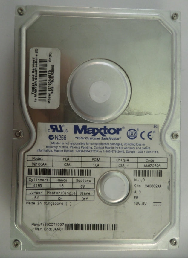 82160A4 - Maxtor 2.1Gb IDE 3.5" HDD - Refurbished