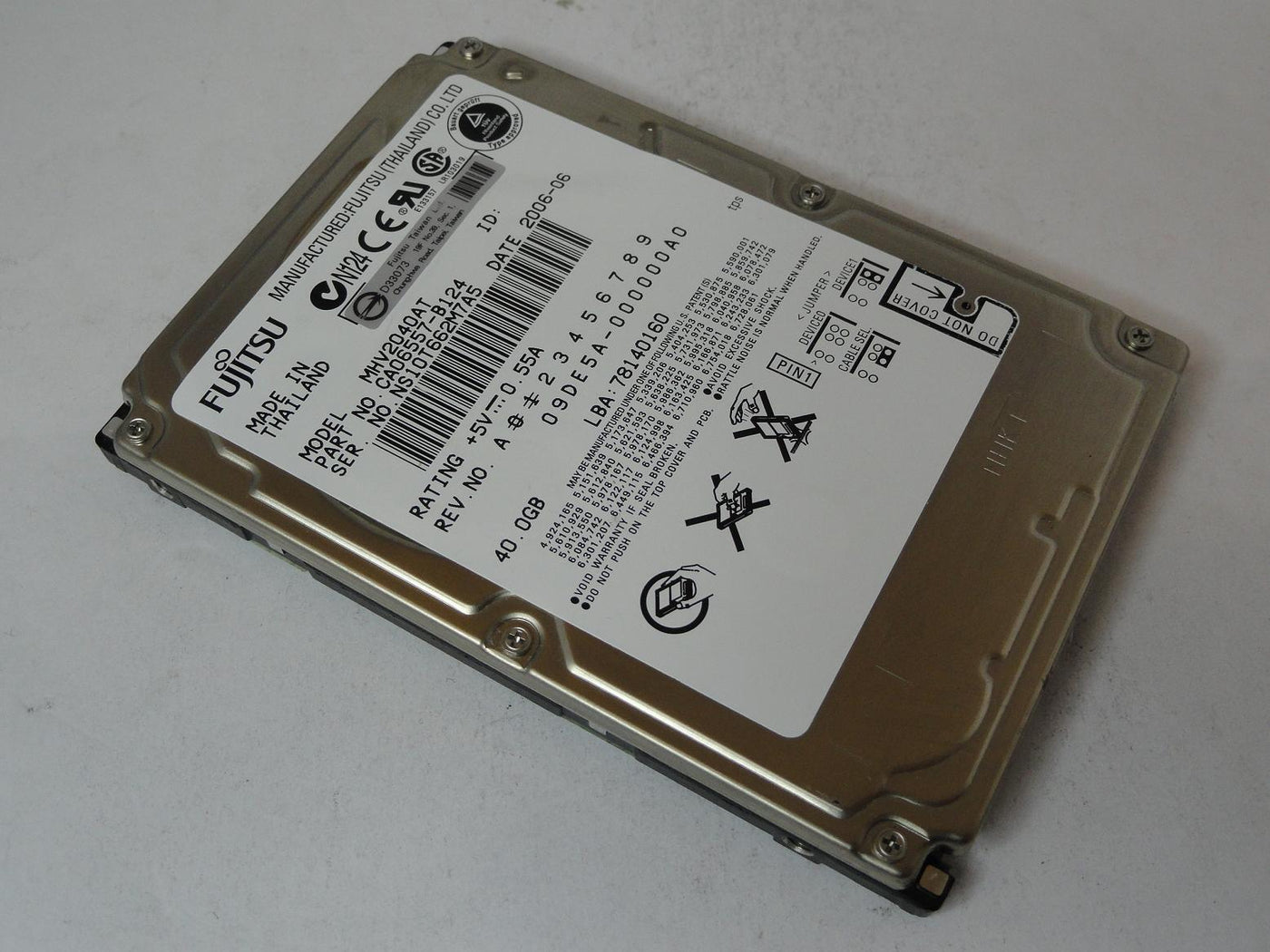 CA06557-B124 - Fujitsu 40GB IDE 4200rpm 2.5in HDD - USED