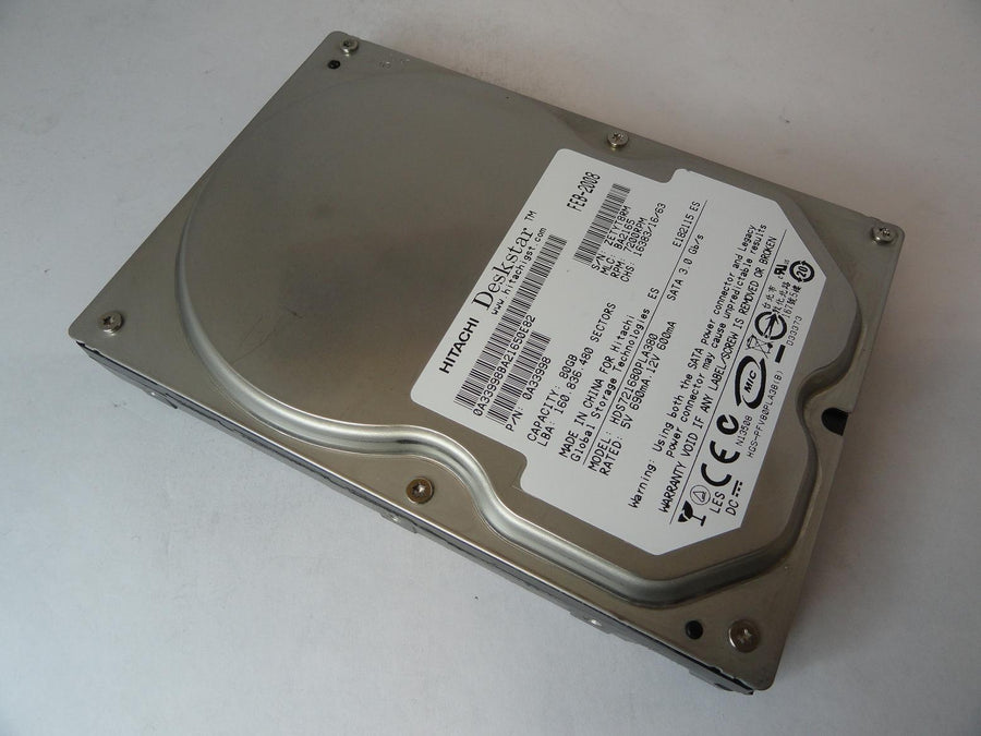 0A33998 - Hitachi 80GB SATA 7200rpm 3.5in Deskstar HDD - Refurbished