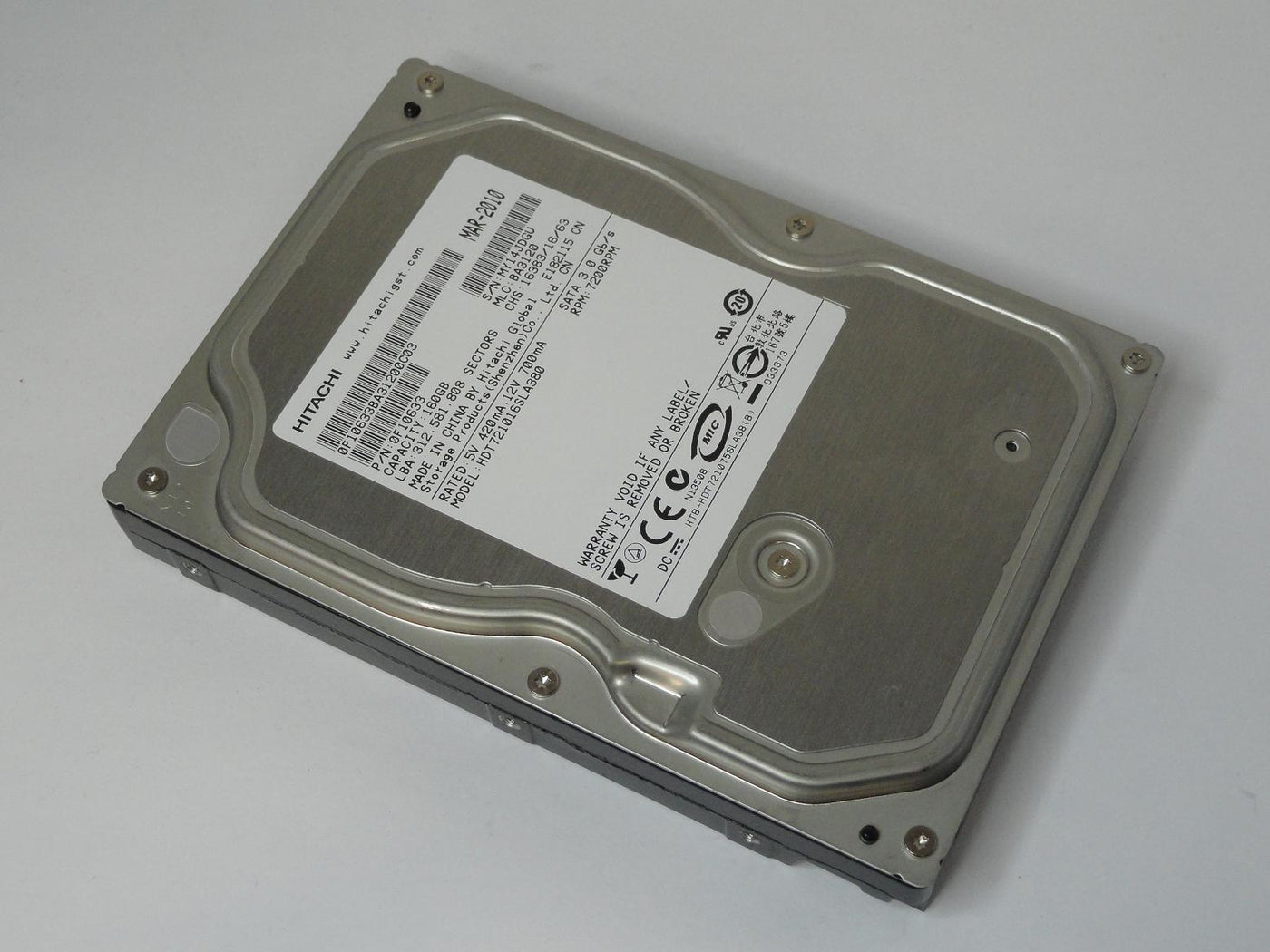 0F10633 - Hitachi 160GB SATA 7200rpm 3.5in HDD - Refurbished
