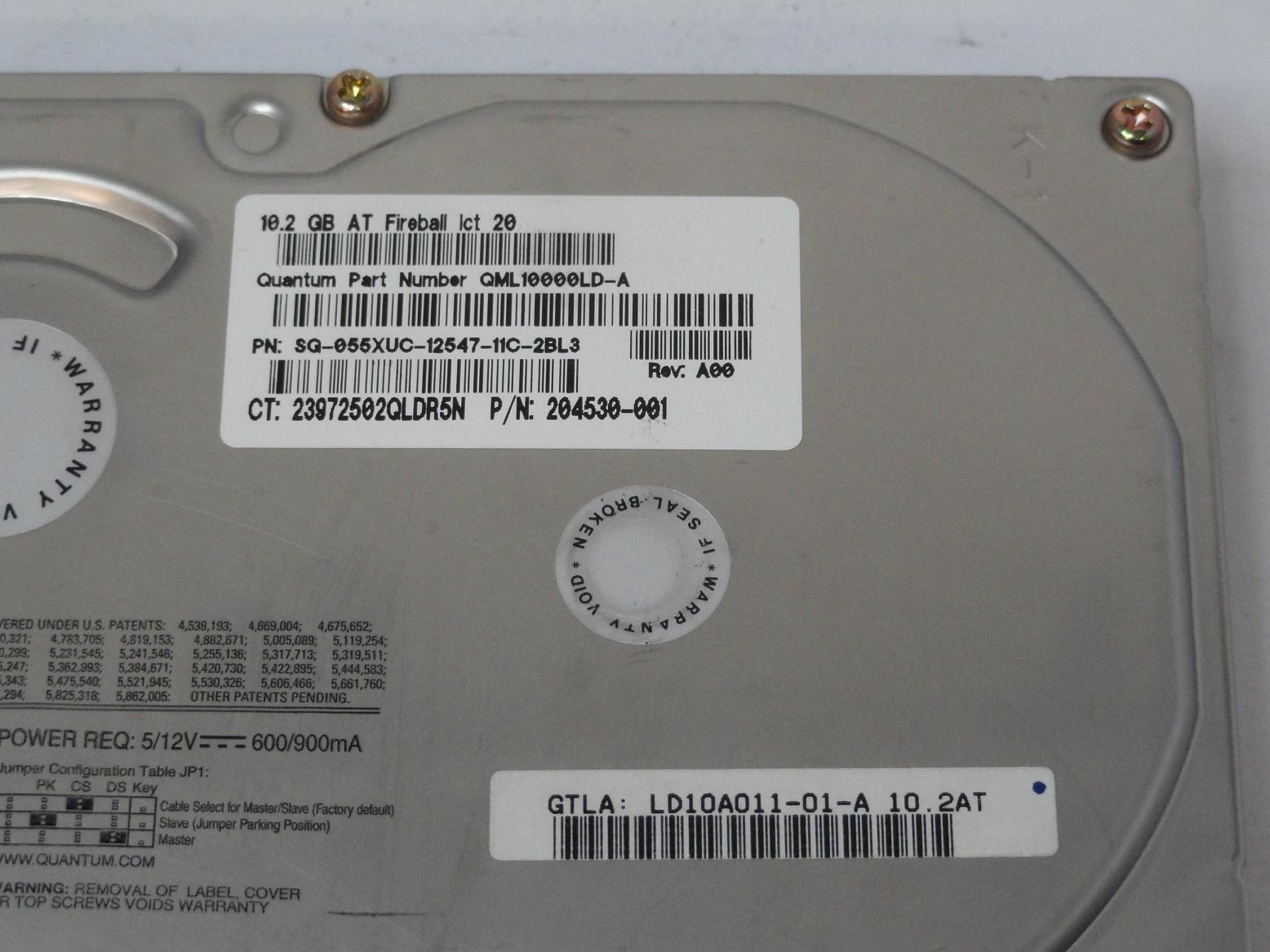 PR05582_LD10A011_Quantum Dell Compaq 10GB IDE 4500rpm 3.5in HDD - Image3