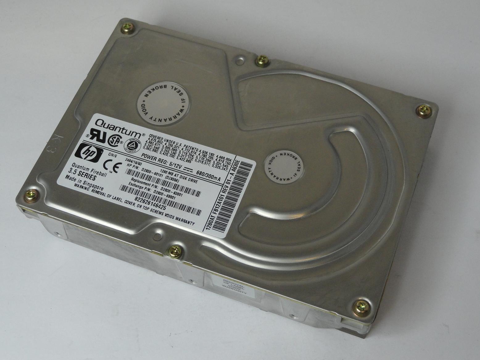 FB12A101 - Quantum HP 1.2GB IDE 5400Rrpm 3.5in Fireball 3.5 Series HDD - Refurbished
