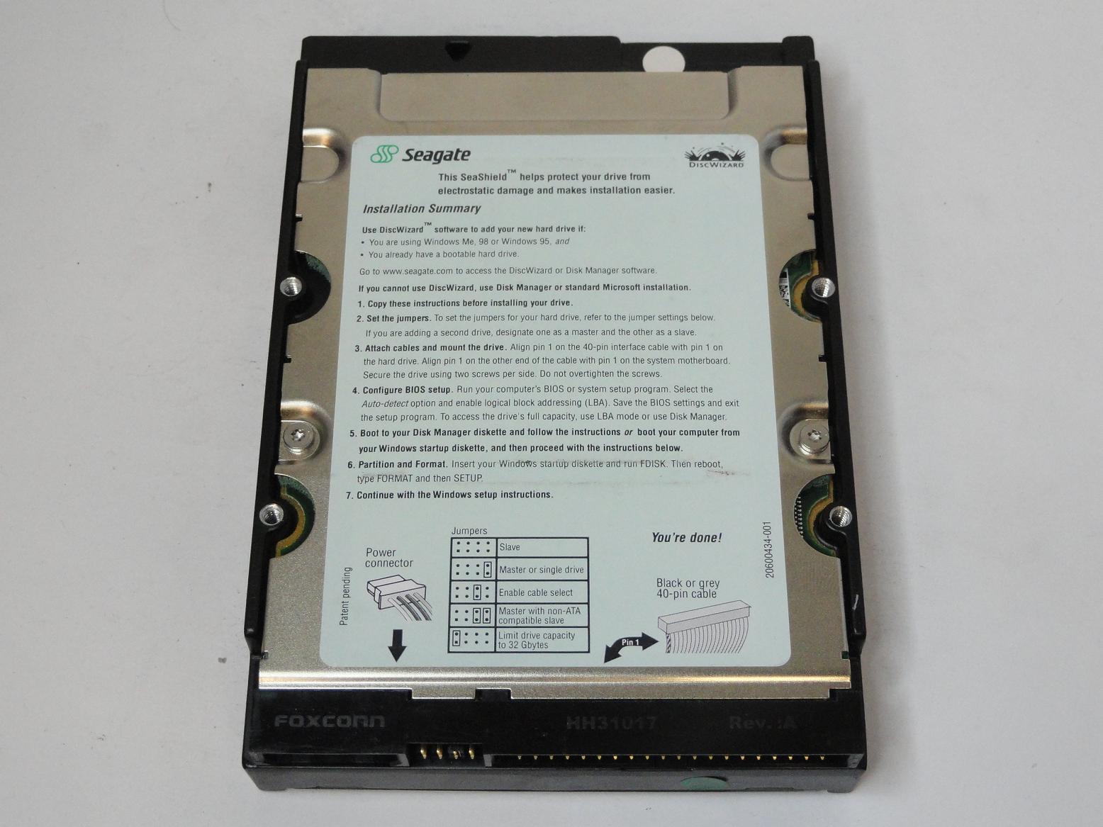 PR12027_9T6002-038_Seagate SUN 40GB IDE 7200rpm 3.5in HDD - Image2