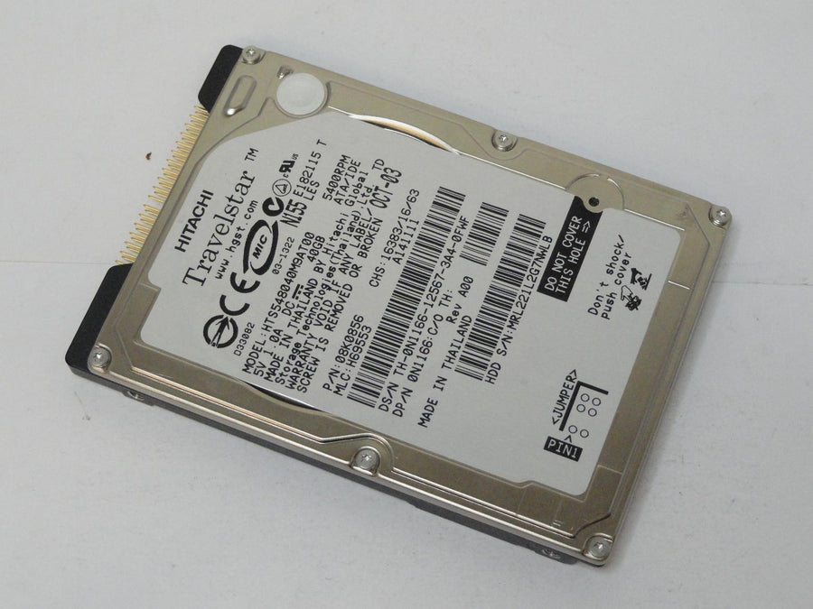08K0856 - Hitachi Dell 40GB IDE 5400rpm 2.5in Travelstar HDD - Refurbished