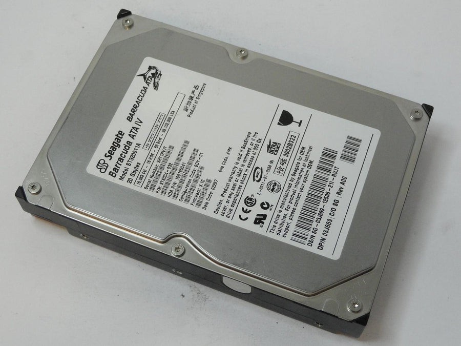 9T6004-032 - Seagate Dell 20GB IDE 7200rpm 3.5in Barracuda ATA IV HDD - Refurbished