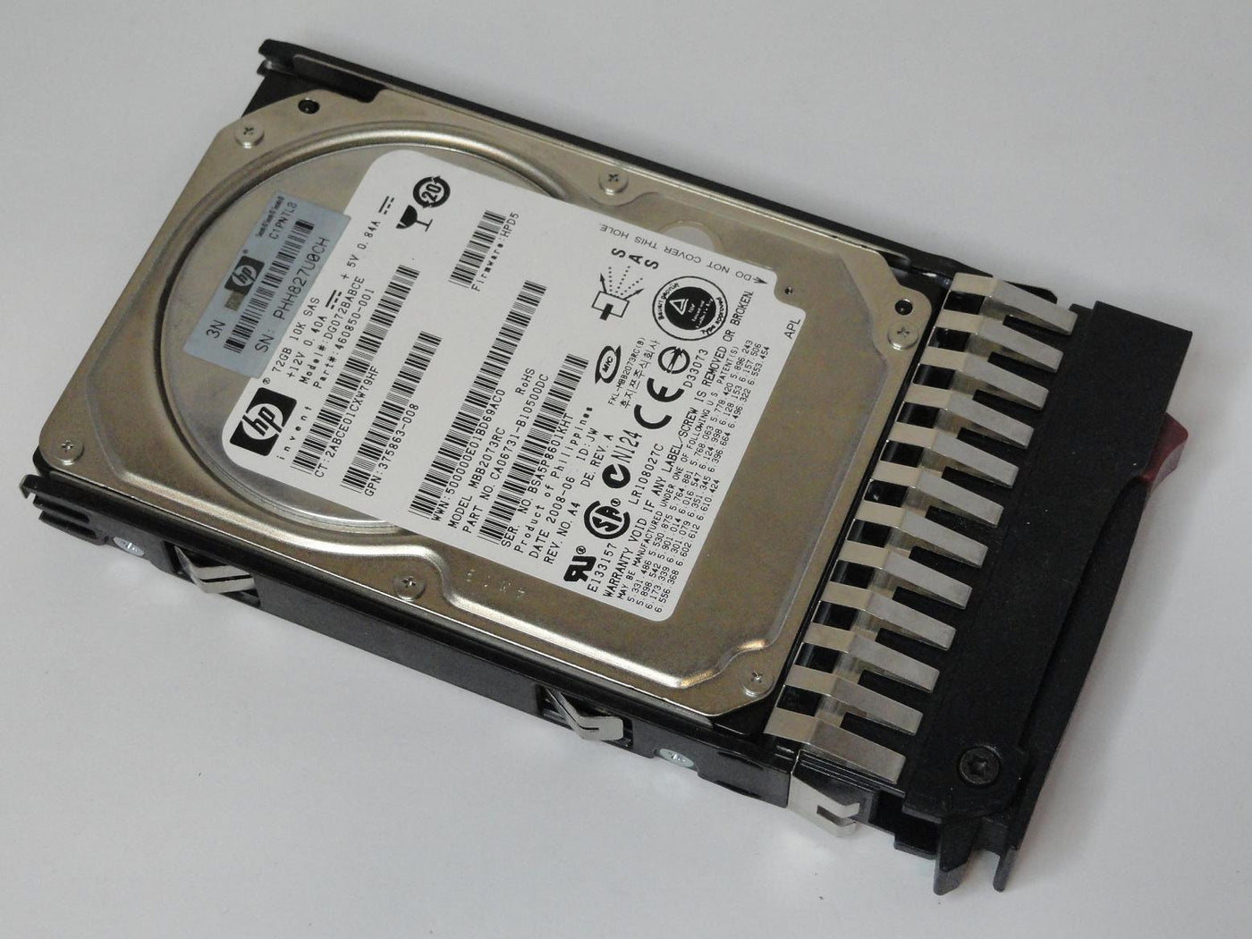 MBB2073RC - Fujitsu HP 72GB SAS 10Krpm 2.5in HDD in Caddy - Refurbished