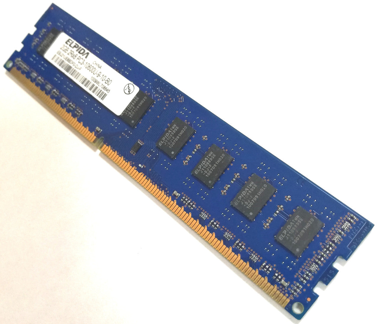 Elpida HP 2GB PC3-10600 DDR3-1333MHz CL9 240-Pin DIMM ( EBJ21UE8BDF0-DJ-F 497157-D88 ) REF