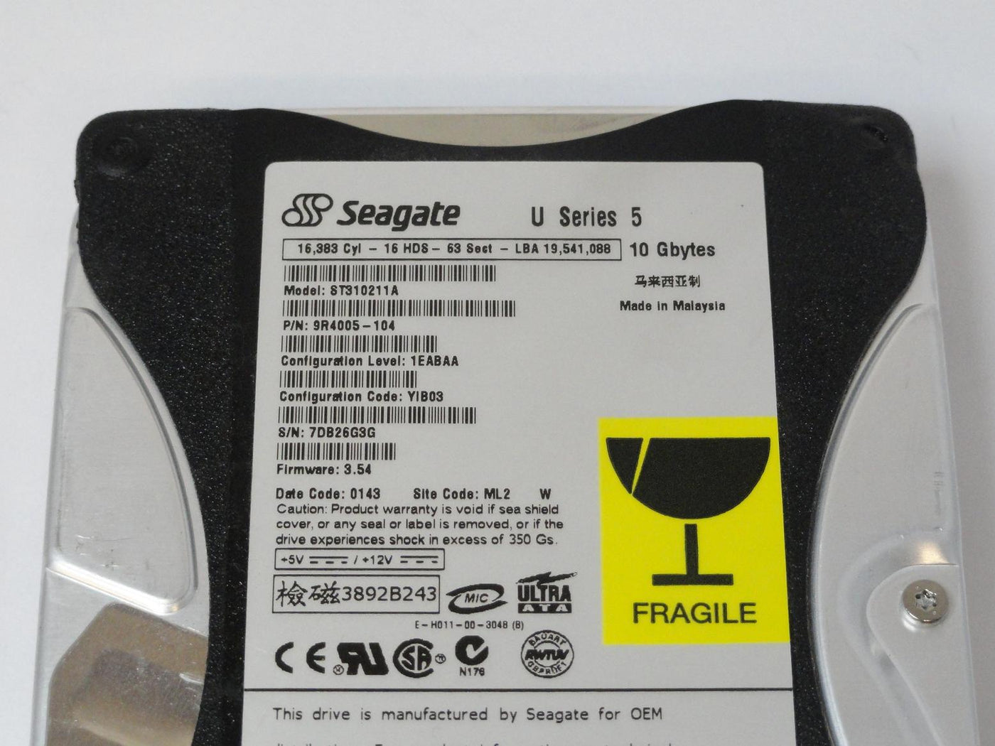 PR15160_9R4005-104_Seagate 10.2GB IDE 5400rpm 3.5in HDD - Image3