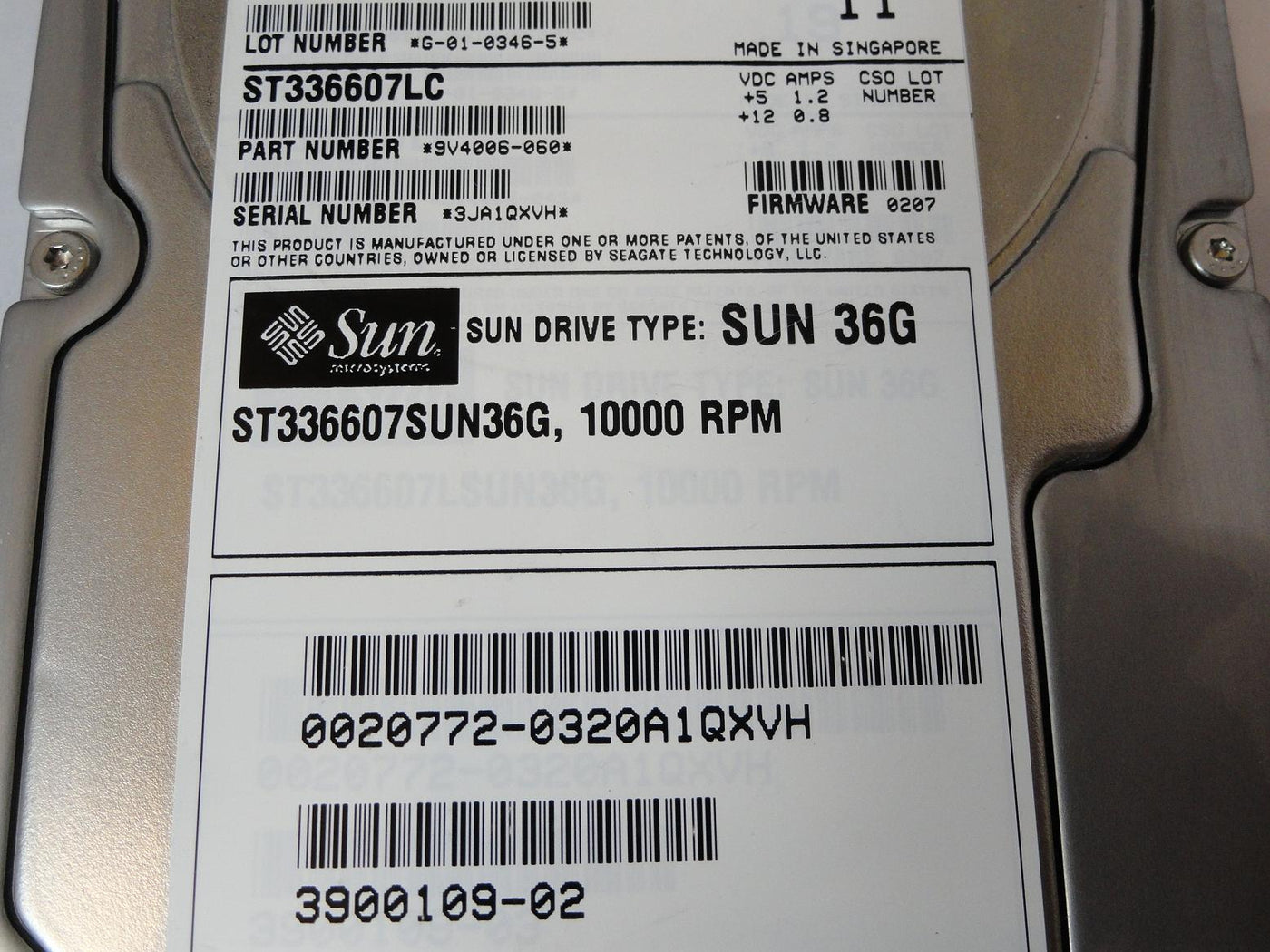 PR24418_9V4006-060_Seagate Sun 36GB SCSI 80 Pin 10Krpm 3.5in HDD - Image3