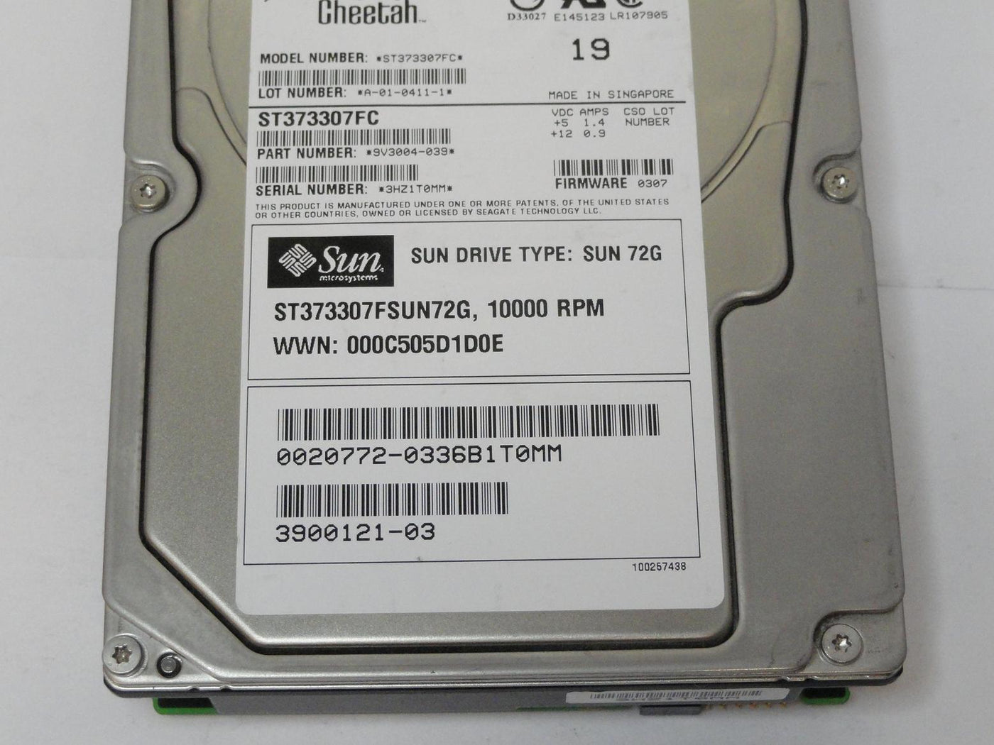 PR11351_9V3004-039_Seagate Sun 73GB Fibre Channel 10Krpm 3.5in HDD - Image3