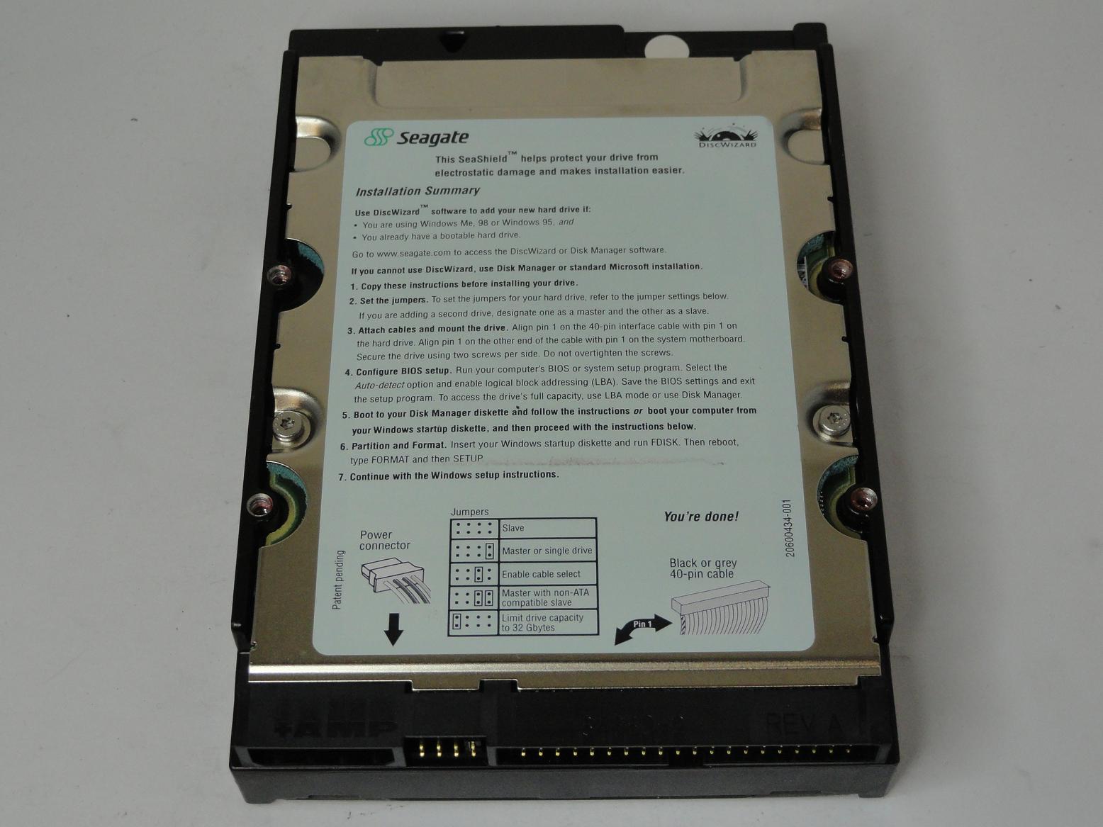 PR12980_9T6004-001_Seagate 20GB IDE 7200rpm 3.5in HDD - Image2