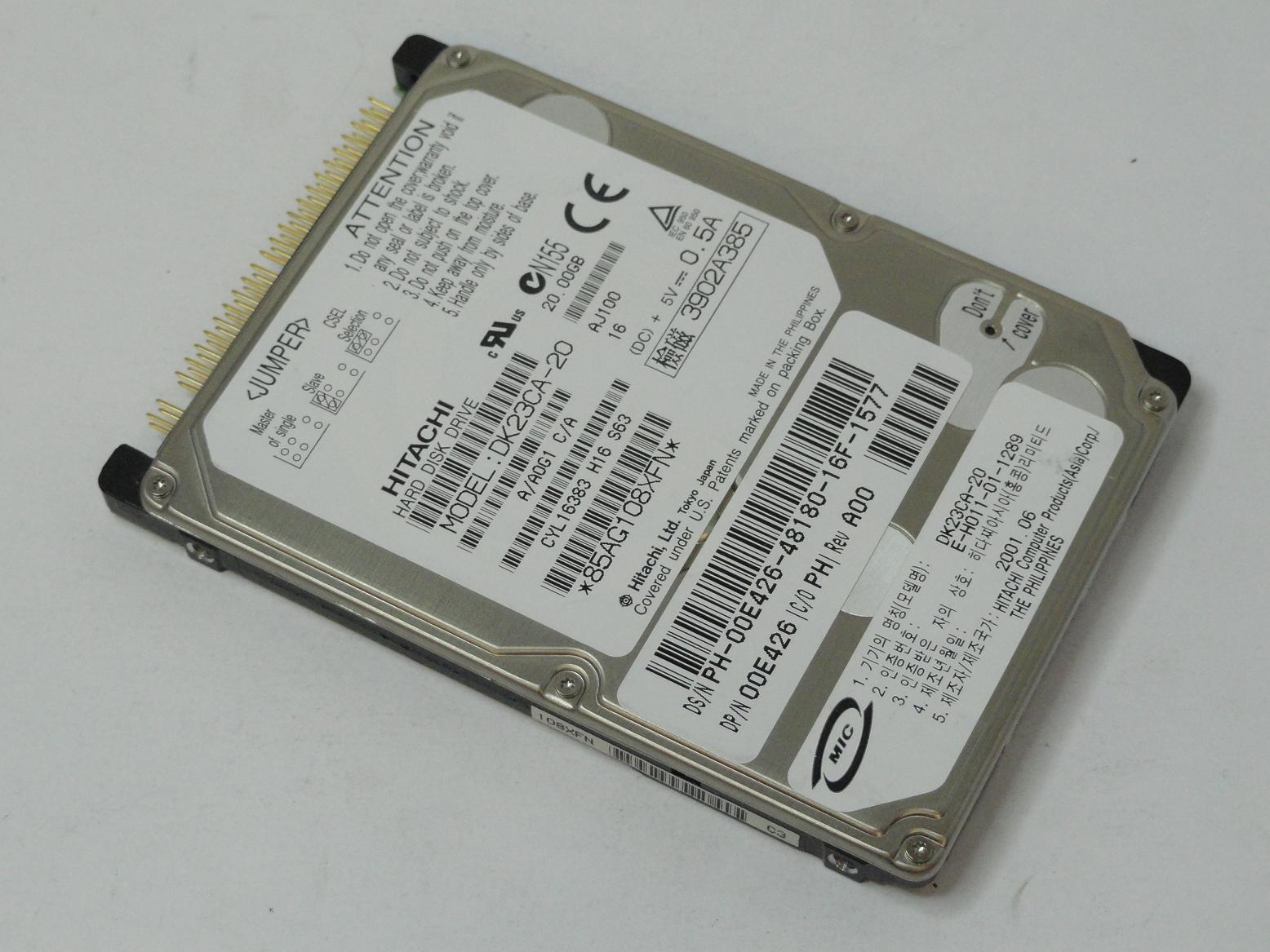 PR11588_DK23CA-20_Dell/Hitachi 15.1Gb IDE 2.5" 4200rpm - Image3