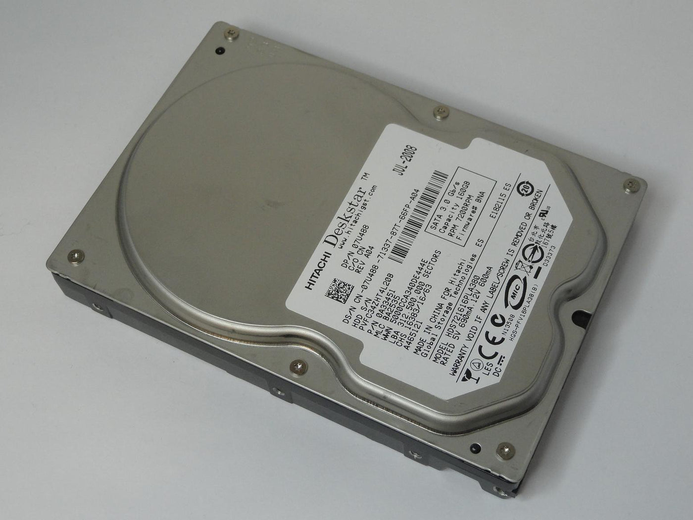 0A33451 - Hitachi Dell 160GB SATA 7200rpm 3.5in Deskstar HDD - Refurbished