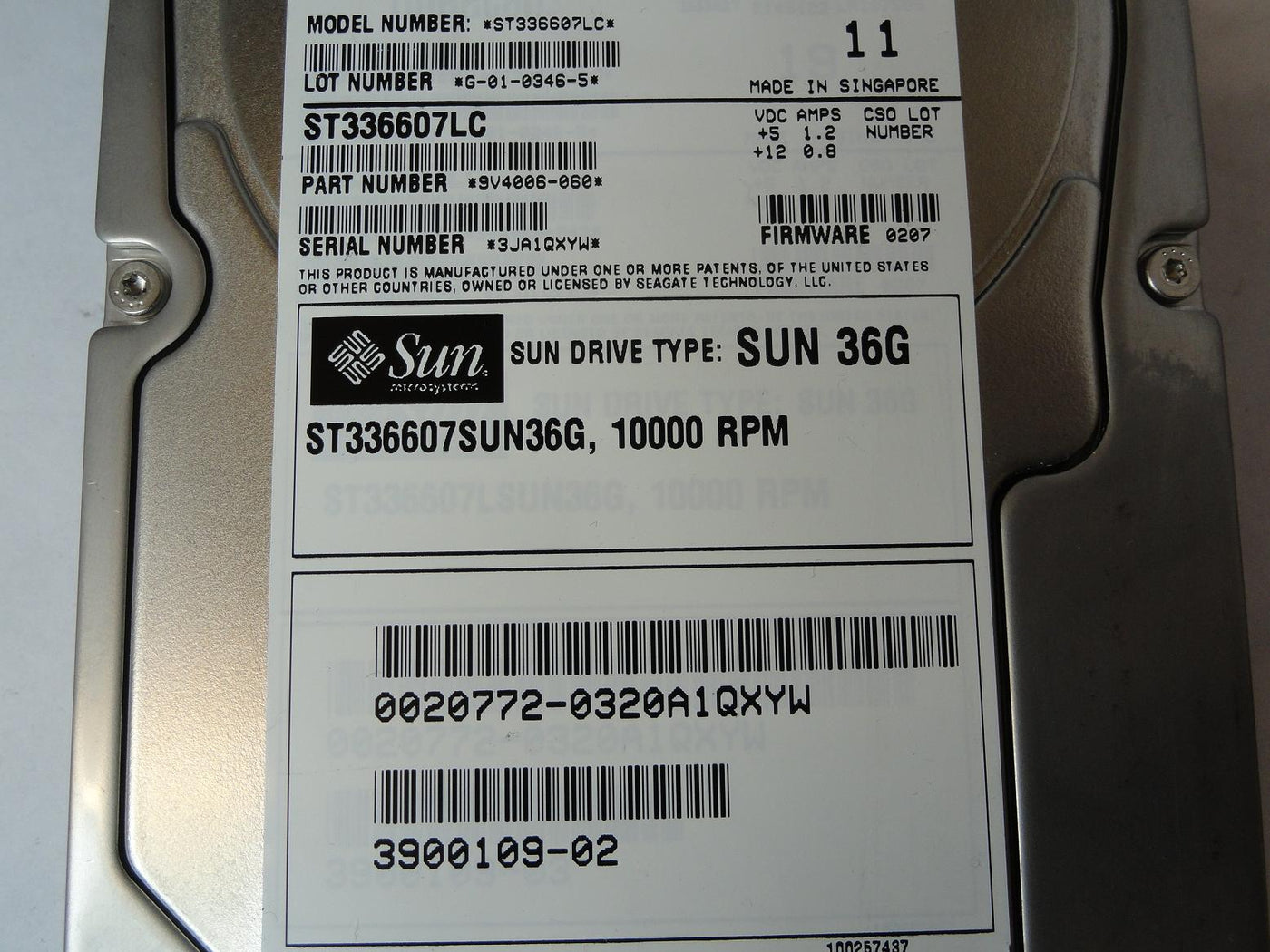 PR22270_9V4006-060_Seagate Sun 36GB SCSI 80 Pin 10Krpm 3.5in HDD - Image4