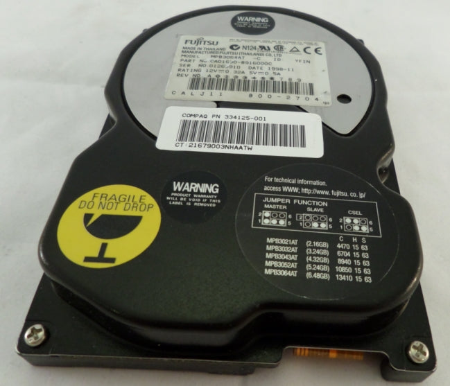 CA01630-B916000C - Fujitsu 6.4GB IDE 3.5" HDD - Refurbished