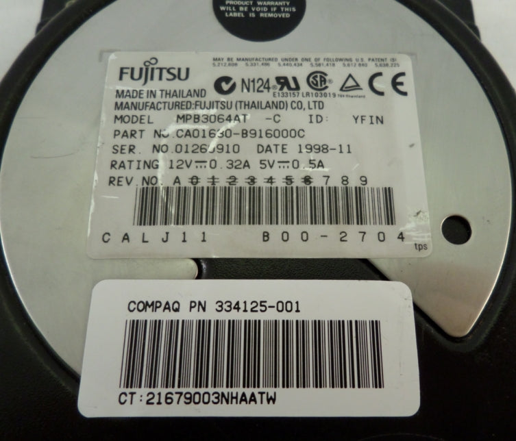 PR11758_CA01630-B916000C_Fujitsu 6.4GB IDE 3.5" HDD - Image2