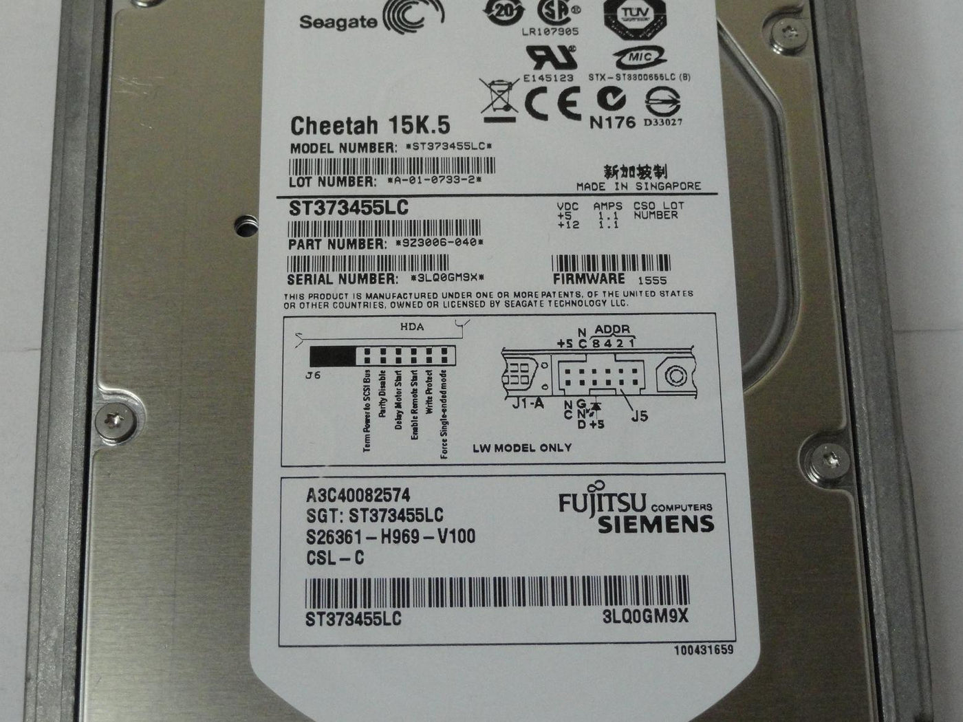 PR11950_9Z3006-040_Fujitsu Seagate 73Gb SCSI 80 Pin 15Krpm 3.5in HDD - Image4